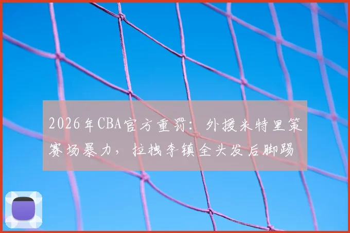 2026年CBA官方重罚：外援米特里策赛场暴力，拉拽李镇全头发后脚踢冰桶，遭停赛4场并罚款4万元
